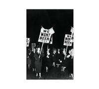 Impression sur toile « We Want Beer Too! Women Protesting Against Prohibition » - Photographie en noir et blanc - Décoration pour chambre à coucher, bureau - 30 x 45 cm