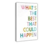 Impression sur toile « What's The Best Thing About It » - Décoration murale pour salon, chambre à coucher - 30 x 45 cm