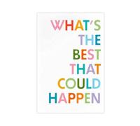 Impression sur toile « What's The Best Thing About It » - Décoration murale pour salon, chambre à coucher - 50 x 75 cm