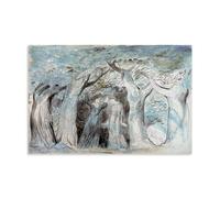Impression sur toile William Blake Great Work (Illustration to Dante's Divine Comedy, Hell III) pour chambre à coucher, dortoir, salon, 30 x 45 cm