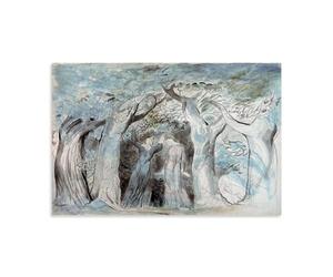 Impression sur toile William Blake Great Work (Illustration to Dante's Divine Comedy, Hell III) pour chambre à coucher, dortoir, salon, 30 x 45 cm