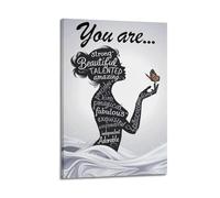 Impression sur toile « You Are » - Empowering - Affiche d'amour personnel - Impression sur toile - Décoration murale moderne pour chambre à coucher - 50,8 x 76,2 cm (50 x 75 cm)