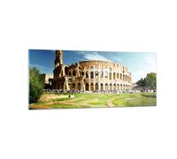 Impression sur Verre 100x40cm Tableaux Archéologie architecture italie colisée