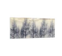 Impression sur Verre 100x40cm Tableaux Image Photo Arbres Oiseaux Ciel