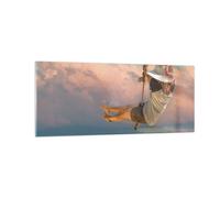 Impression sur Verre 100x40cm Tableaux Image Photo Bascule Corde Ciel Decoration