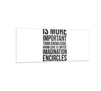 Impression sur Verre 100x40cm Tableaux Image Photo Einstein Maxime Imaginaire
