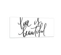 Impression sur Verre 100x40cm Tableaux Image Photo La vie est belle Decoration