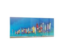 Impression sur Verre 100x40cm Tableaux Image Photo Navire Plage Perspective