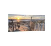 Impression sur Verre 100x40cm Tableaux Image Photo Ouest Le Soleil Dune