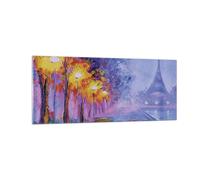Impression sur Verre 100x40cm Tableaux Image Photo Paris Lanternes Eiffel