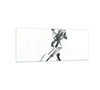 Impression sur Verre 100x40cm Tableaux Image Photo Tango Dessin Noir Et Blanc