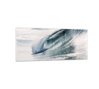 Impression sur Verre 100x40cm Tableaux Image Photo Vague Mer Océan Decoration