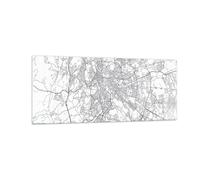 Impression sur Verre 100x40cm Tableaux Image Photo Ville Carte Rome Decoration