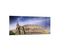 Impression sur Verre 100x40cm Tableaux Italie architecture colisée tourisme