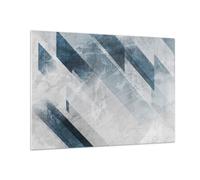 Impression sur Verre 100x70cm Tableaux Image Photo Bleu Blanc Chiffres