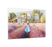 Impression sur Verre 100x70cm Tableaux Image Photo Boho Bruyères Femme
