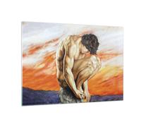Impression sur Verre 100x70cm Tableaux Image Photo Corps Homme Coloré Decoration