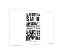 Impression sur Verre 100x70cm Tableaux Image Photo Einstein Maxime Imaginaire