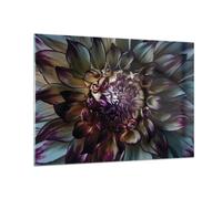 Impression sur Verre 100x70cm Tableaux Image Photo Feuilles Agave Fleur