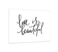 Impression sur Verre 100x70cm Tableaux Image Photo La vie est belle Decoration