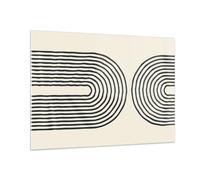 Impression sur Verre 100x70cm Tableaux Image Photo Lignes Ovale Minimalisme
