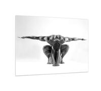 Impression sur Verre 100x70cm Tableaux Image Photo Modèle corps muscles tatouage