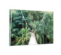 Impression sur Verre 100x70cm Tableaux Image Photo Tropique Jungle Pont