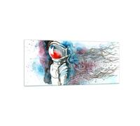 Impression sur Verre 120x50cm Tableaux Astronaute Univers astronomie explorateur