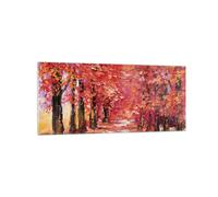 Impression sur Verre 120x50cm Tableaux Image Photo Automne Parc Avenue