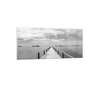 Impression sur Verre 120x50cm Tableaux Image Photo Bois Pont Mer Art Decoration