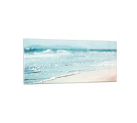 Impression sur Verre 120x50cm Tableaux Image Photo Bord Vague Eau Art Decoration