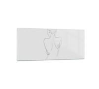 Impression sur Verre 120x50cm Tableaux Image Photo Corps Femme Dessin Decoration