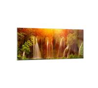 Impression sur Verre 120x50cm Tableaux Image Photo Croatie parc national cascade