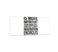 Impression sur Verre 120x50cm Tableaux Image Photo Einstein Maxime Imaginaire