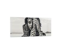 Impression sur Verre 120x50cm Tableaux Image Photo Femme Ethnique Bijoux