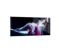 Impression sur Verre 120x50cm Tableaux Image Photo Femme mystère robe élégant