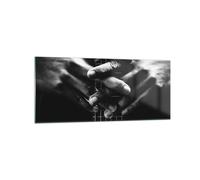 Impression sur Verre 120x50cm Tableaux Image Photo Guitare Musicien Musique