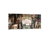Impression sur Verre 120x50cm Tableaux Image Photo Historique Voiture Garage