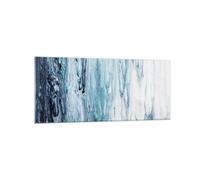 Impression sur Verre 120x50cm Tableaux Image Photo L'Abstraction Ecchymose Bleu