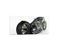 Impression sur Verre 120x50cm Tableaux Image Photo Moto chrome tube voyage