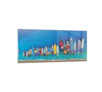 Impression sur Verre 120x50cm Tableaux Image Photo Navire Plage Perspective