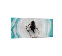 Impression sur Verre 120x50cm Tableaux Image Photo Renversé Tache Turquoise