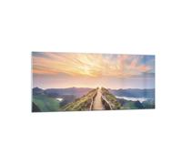 Impression sur Verre 120x50cm Tableaux Image Photo Sentier Montagne Açores