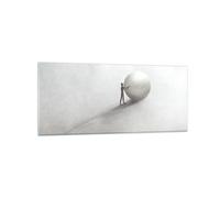 Impression sur Verre 120x50cm Tableaux Image Photo Sisyphe Travail Symbole