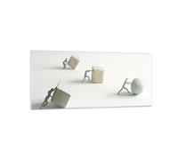 Impression sur Verre 120x50cm Tableaux Image Photo Symbole Boule Cube Decoration