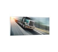 Impression sur Verre 120x50cm Tableaux Image Photo Truck Street Fast Decoration