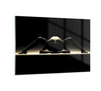 Impression sur Verre 120x80cm Tableaux Image Corps nu modèle pose artistique