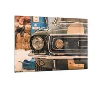 Impression sur Verre 120x80cm Tableaux Image Photo Couverture Ford Mustang