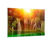 Impression sur Verre 120x80cm Tableaux Image Photo Croatie parc national cascade