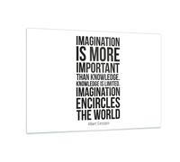Impression sur Verre 120x80cm Tableaux Image Photo Einstein Maxime Imaginaire